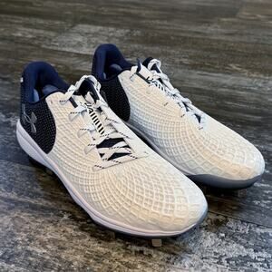 Under‎ Armour Cleats Womens Size 12 Blue White Glyde 2.0 MT 3026601-103 NEW